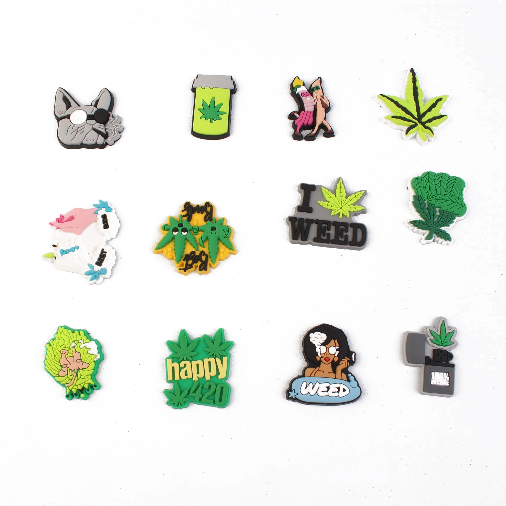 

New style Weed Custom Shoe Charm 2022 PVC shoe decoration cute cartoon shoe accessories for kids crocs charms, Customized color