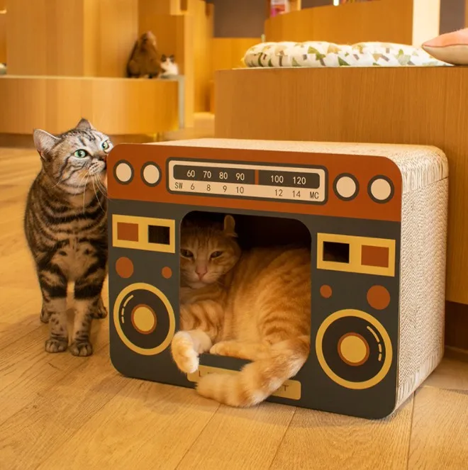 

Etsy Fashion Radio Stereo Cat Scratcher House Cardboard Cat Scratcher