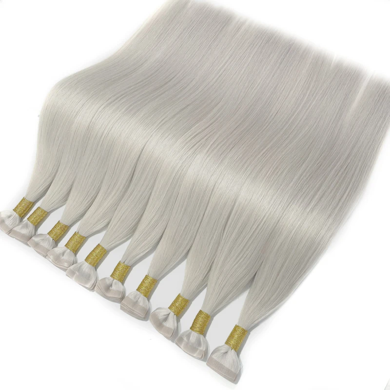 

Buy online real virgin human hair tape in hair extensions 613 no tangle no shedding, Light color. dark color