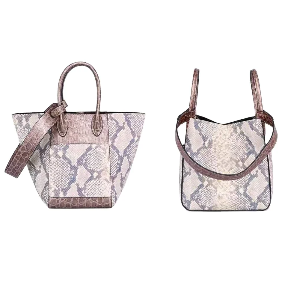 

Women Fashion Designer Handbag Purse Animal Snakeskin Pattern Small Tote Python Leather Shoulder Bag for Women, More