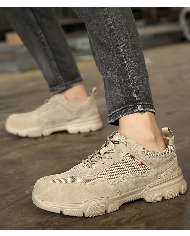 Safety shoes with plastic toe cap