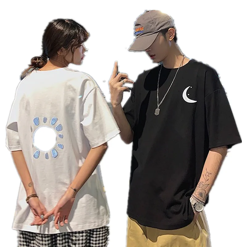 

Summer couple short sleeve t-shirt men's and women's new half sleeve top