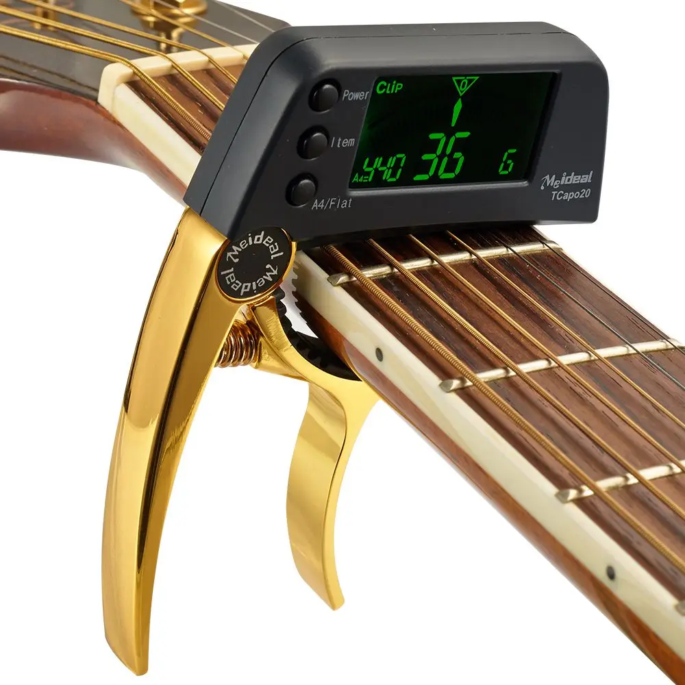 

Acoustic Guitar Capo Quick Change Key Guitar Capo Tuner For Electric Guitar Parts Bass Ukulele Chromatic Alloy
