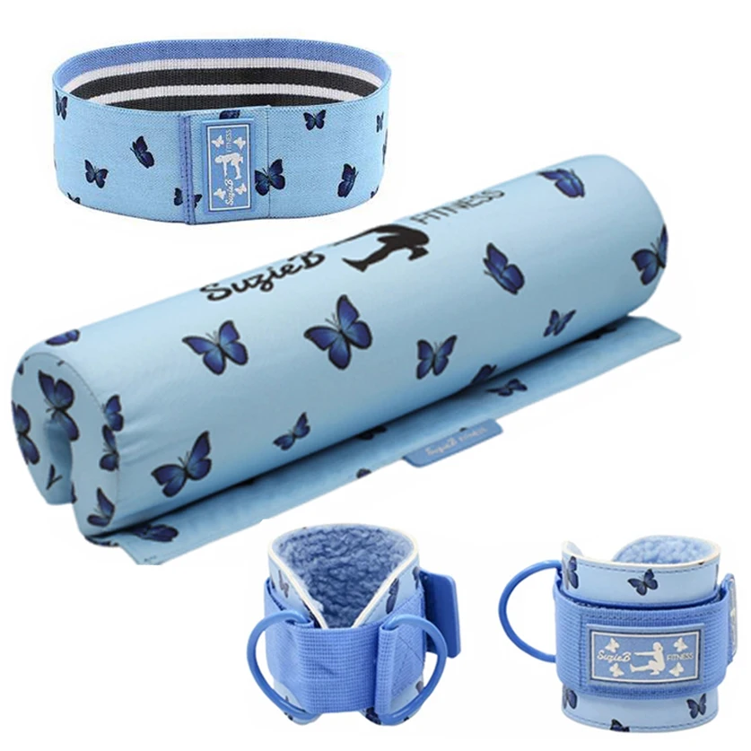 

Kuerfit OEM New Design Hot Best Selling Product Barbell Pad Ankle Straps Resistance Bands, Customized color