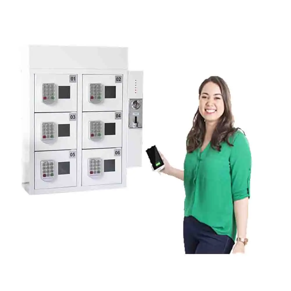 

Coin Operated UV Light Phone Charging Vending Machine Public Mobile Phone Storage Charging Locker Station