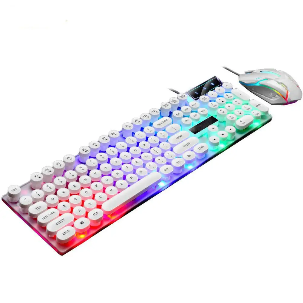 

GTX300 USB Wired Colorful LED Backlit Gaming Keyboard with mouse