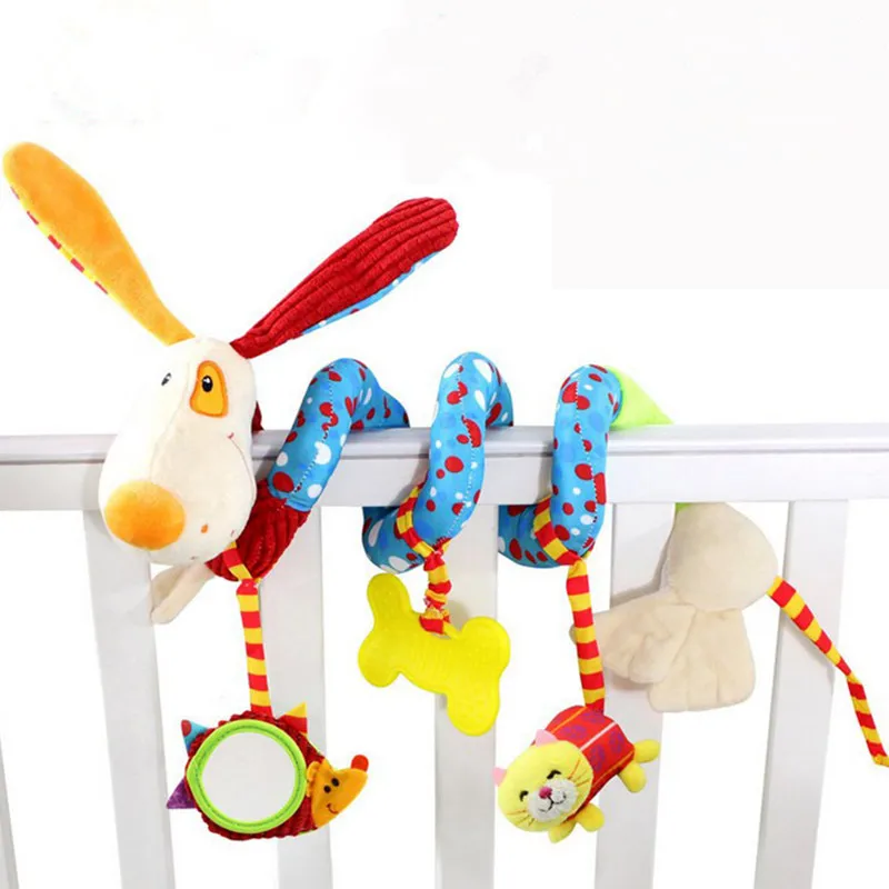 

Newborn Baby Crib Hanging Soft Rattle Bed Stroller Spiral Activity Toy, As picture