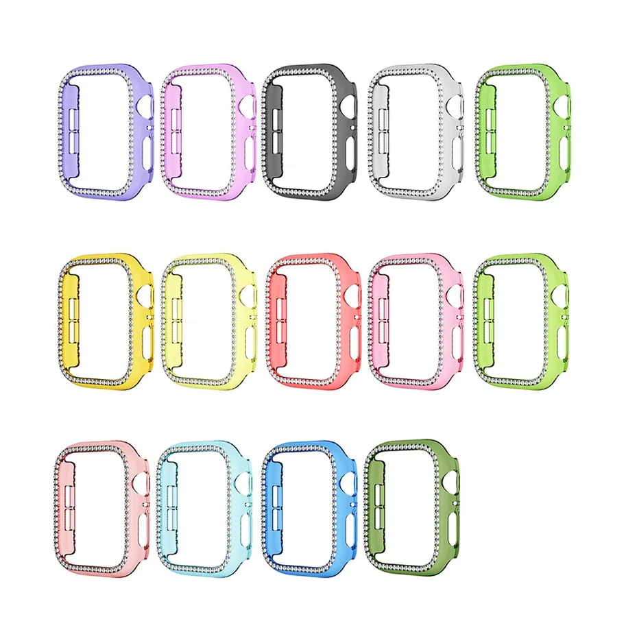 

PC Bling Cases Compatible for Apple Watch , Protective Bumper for iWatch SE Series 6 5 4 3 2 1, Optional