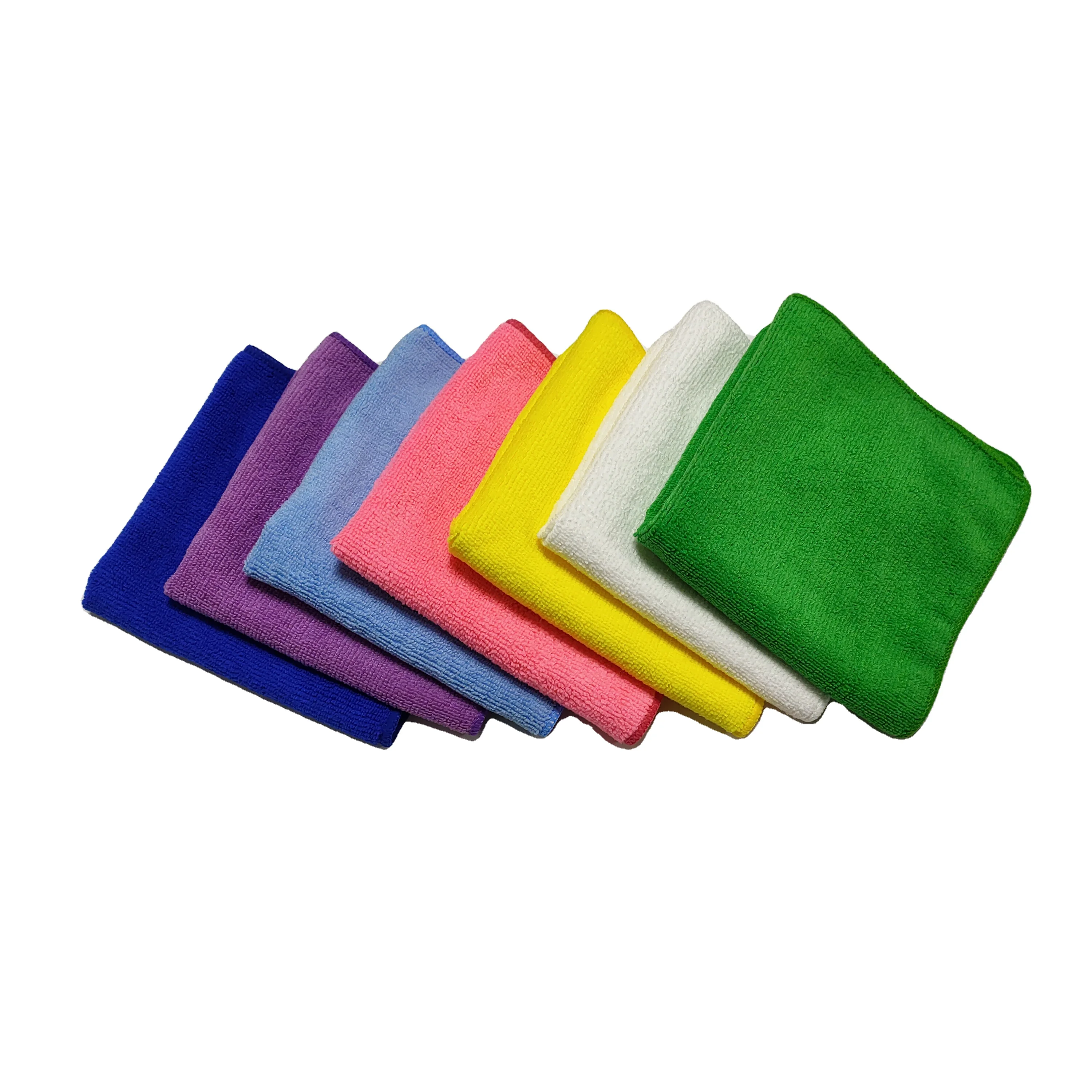 

Kocean Small Quantity Custom Logo Packaging 7 Colors 30cm*30cm Stock Fabric Microfiber Terry Cleaning Cloth