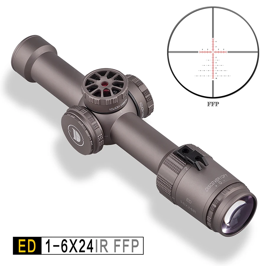 

Discovery FFP Hunting Rifle Scope ED 1-6X24IR First Focal Plan 30mm Tube Dia For Air Gun Hunting