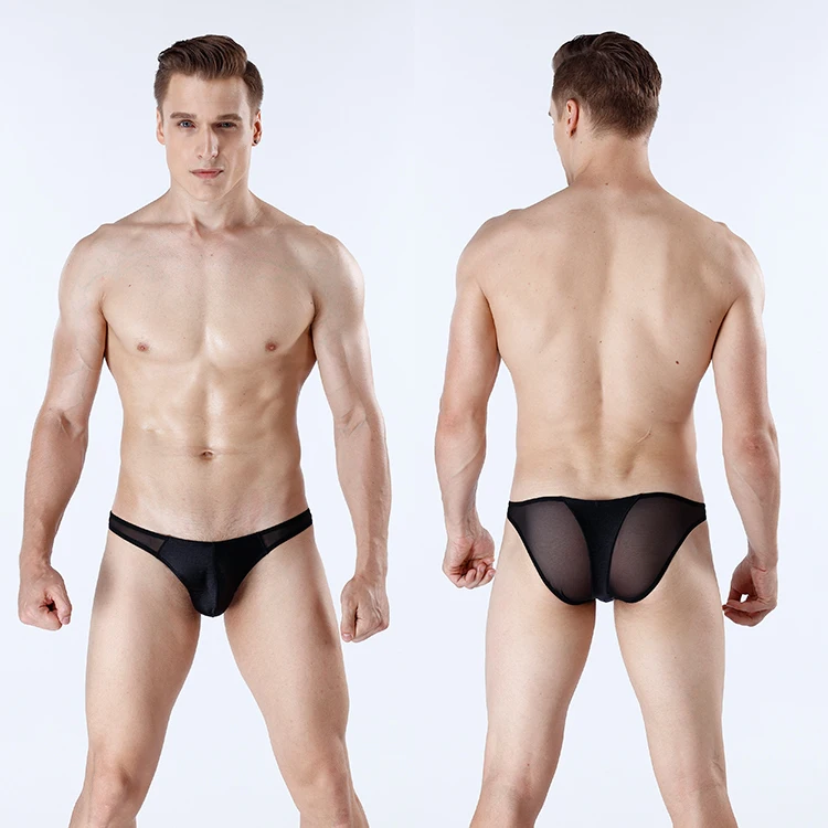 Mesh Low Rise Sexy Lingerie Slip Boxer Shorts Men Briefs Underwear