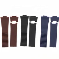 

Luxury branded watch changeable 25*12mm soft rubber silicon watch band strap