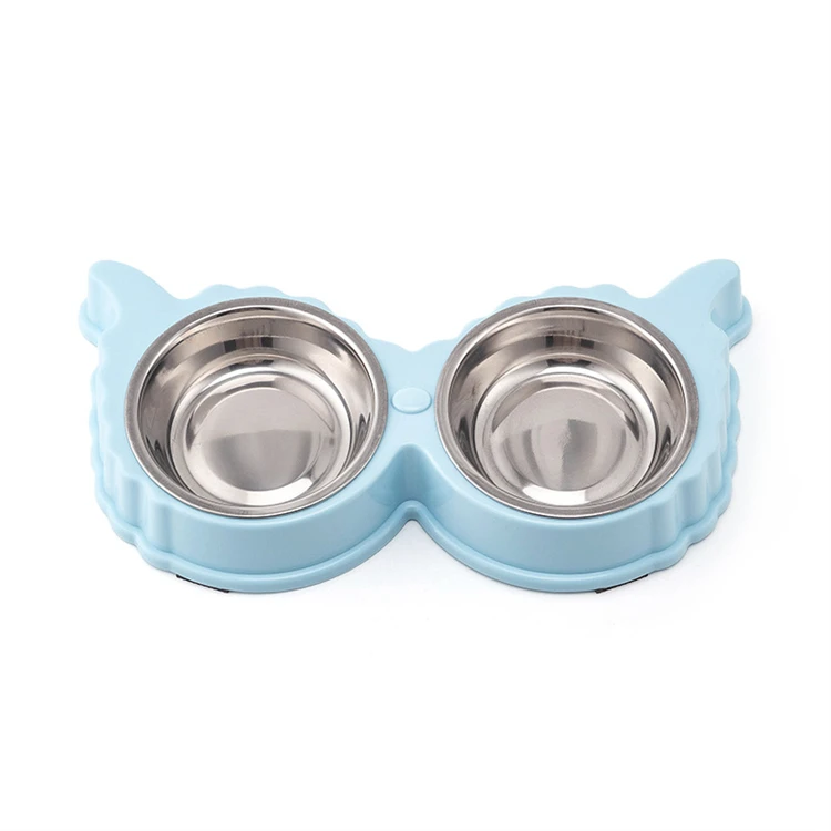 

Popular hot selling pet bowl cat plastic custom logo sheep stainless steel bowl, Blue/pink/green/dark blue/ dark green/ brown/yellow