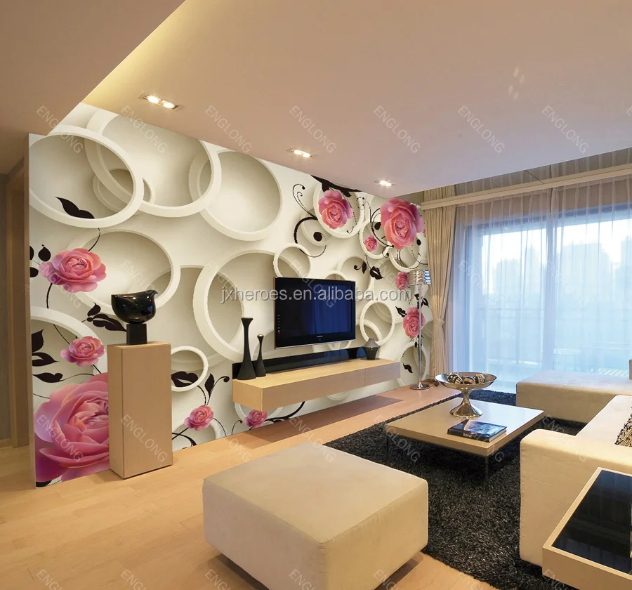 3d 5d 8d Beautiful Flower Series Tv Background Wall Mural Photo