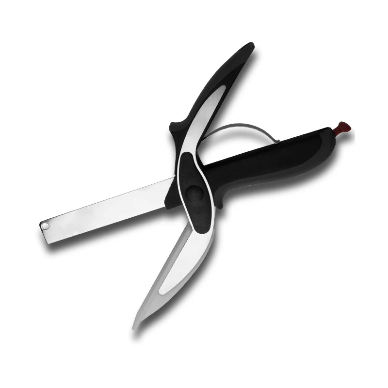 

cutting board scissors clever Cutter kitchen vegetable food spring clip shears stainless steel scissors