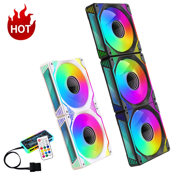 

2023 B2B2C New Style Design OEM Gaming RGB Fan 120mm Pc Case ATX Fans & cooling Colorful Computer Towers Cooler ARGB Fan For PC