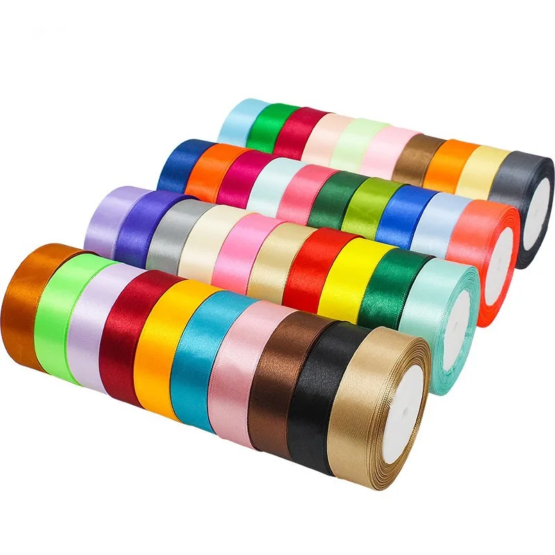 Custom Ribbon With logo 2.5cm Wide 22 Meters Long Roll Polyester Gift Packaging Baking Wedding Decoration Ribbon