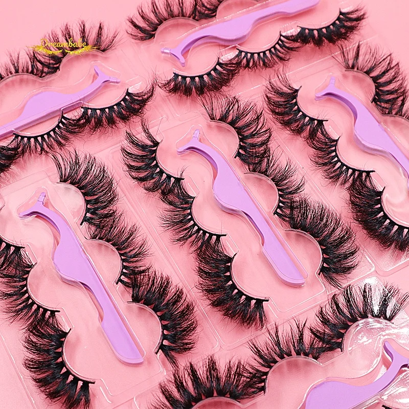 

wholesale luxury cruelty free fluffy long 25mm curl mink lashes eyelashes with box, Black