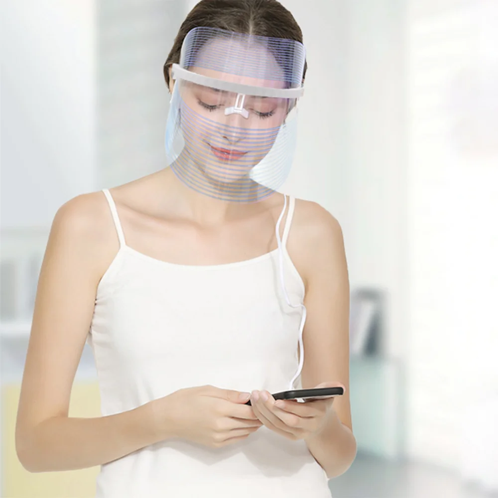 

Portable Red Light Therapy 660nm Skin Tightening Facial Led Light Therapy Machine With Light Therapy Glasses, White abs meterail