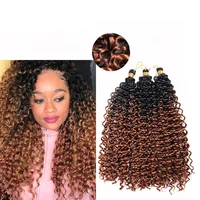 

Marlybob Crochet Hair Kinky Twist Crochet braids Synthetic Hair Weave Extensions Afro Deep Water Wave Twist Braids Hair