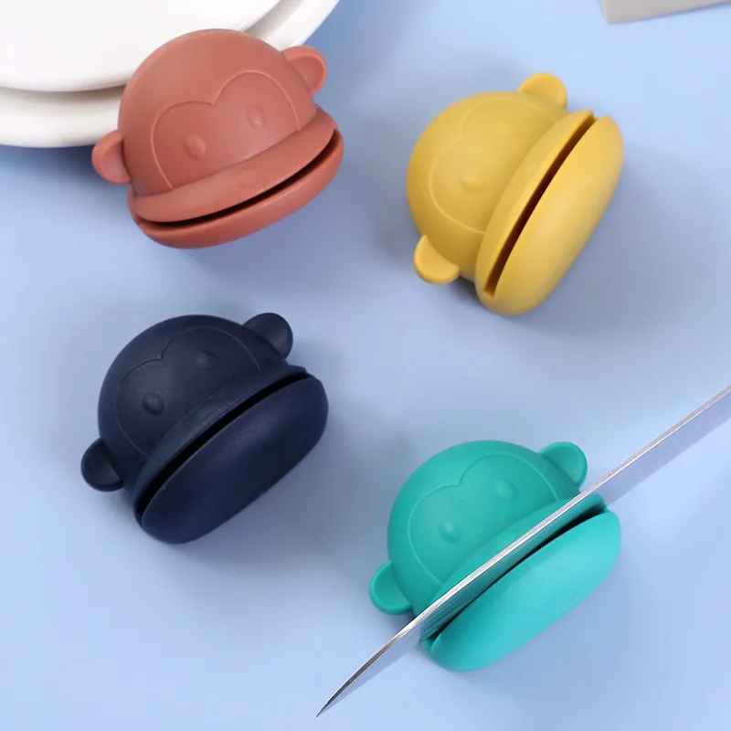 

New Monkey Grindstone Kitchen Quick Sharpener Household Tools Kitchen Knife Scissors Cartoon Grindstone