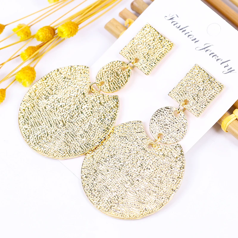 

Agustina New Statement Earrings for women 2020 Party drop Earring korean Lady Fashion heart Gold Earrings Jewelry, Gold/silver