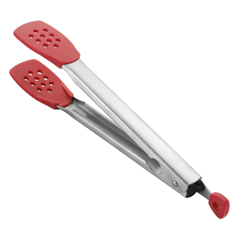 

Stainless steel Food Bread Barbecue Clip with standing feet, Black/red