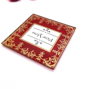 Wholesale Christmas Blank Crystal Coaster Set With Photo Inserts In Bulk