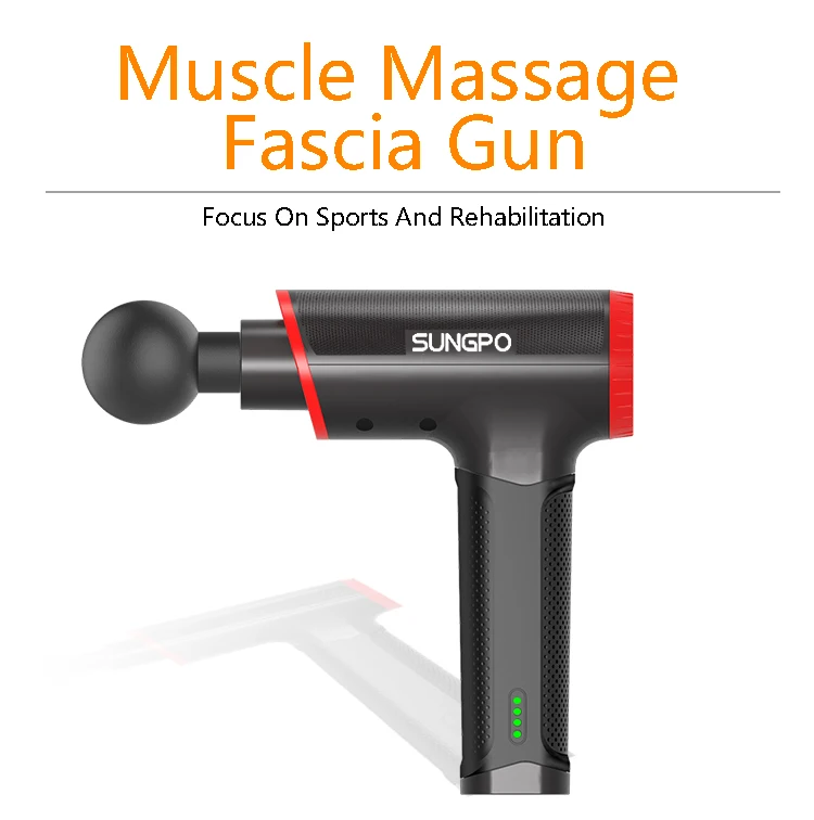 2020 Professinal Cordless Muscle Rechargeable Deep Tissue massage gun with 6 massage heads