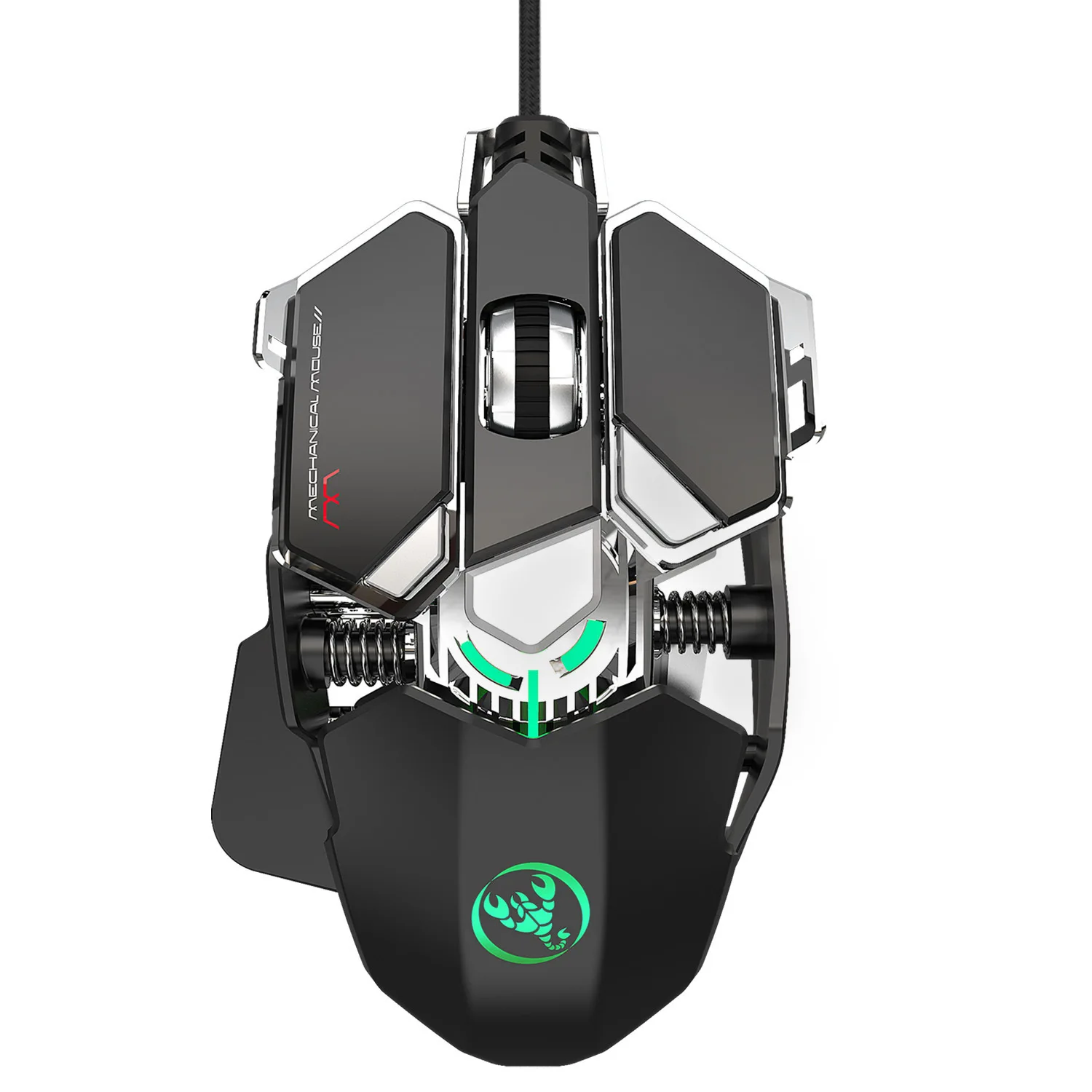 

2021 new best selling 9 Buttons Programmable 6400 DPI USB Wired Backlit Mechanical Gaming Mouse