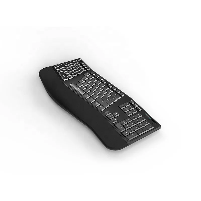 

ODM Keyboard ergonomic design curve keyboard EPC computer, Black