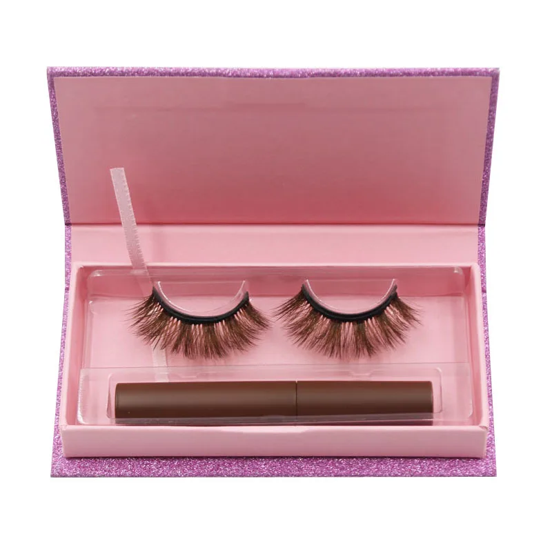 

Brown Magnetic Liquid Eyeliner Brown Magnetic False Eyelash Set 6D Magnet Eyelashes