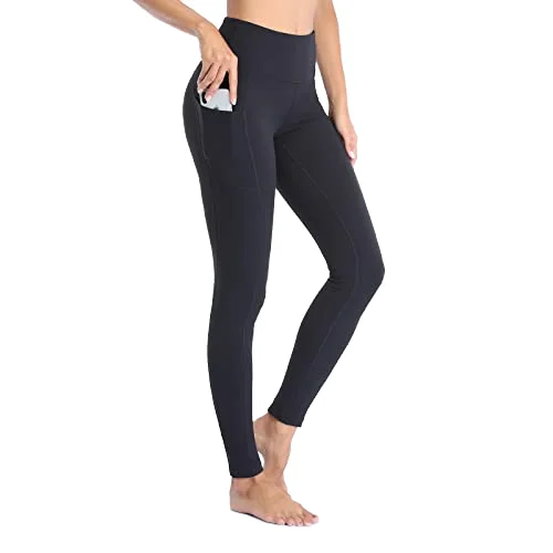 High-Waisted素色脚踝长Yoga Pants
