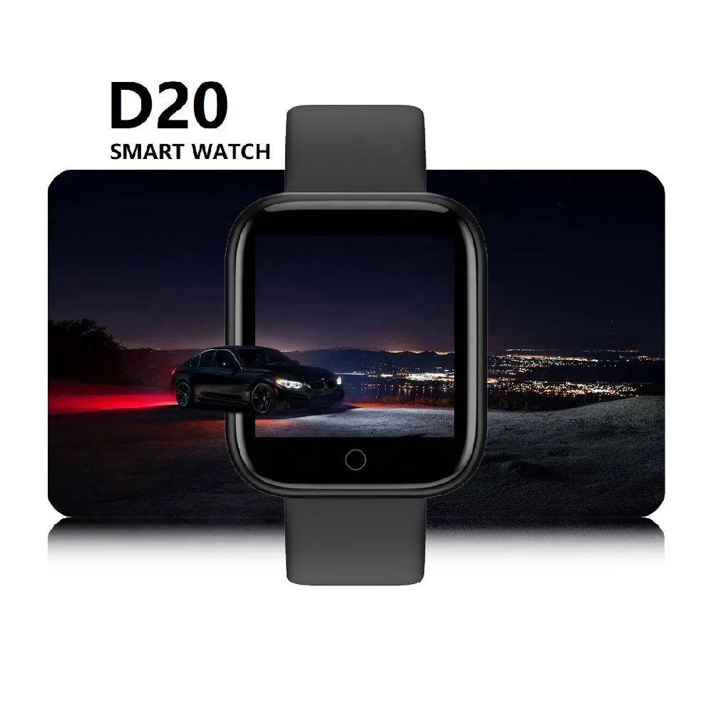 

D20 Fitness Tracker BT Smartwatch Monitor Blood Pressure for Apple Android Waterproof, Black/pink/white/silver