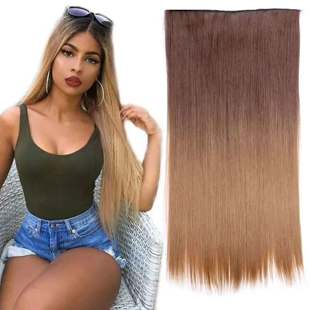 

Wholesale 15 Colors Clip In Kids Hair Clip Hair Extensions with 5 Clips