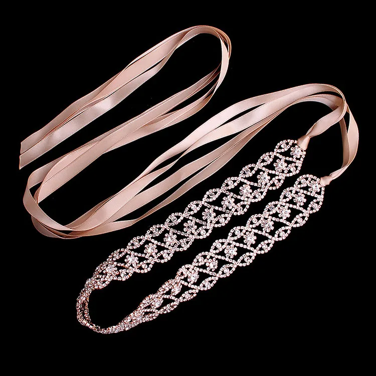 
Alibaba New Design Waist Decoration Luxury Diamond Belts Wedding Dress Accessories Waist Chain Versatile Crystal Belts 