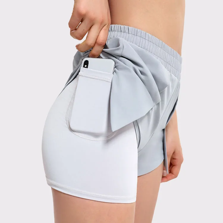 

New Product Spring Loose Elastic Band Sports Shorts Women's Running Fitness Anti-failure Leisure Breathable Yoga Shorts, As picture or customized colors