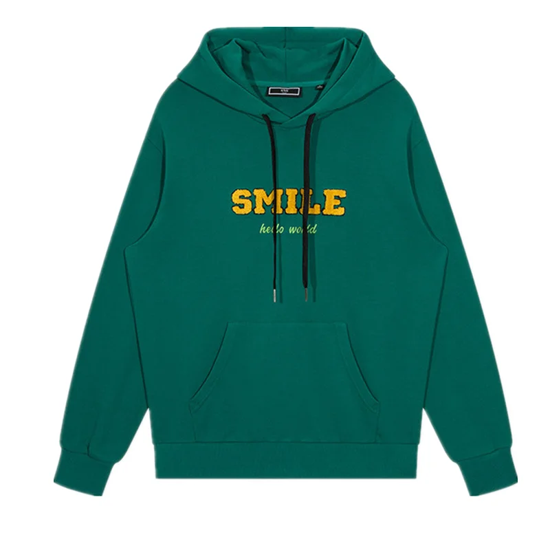 100% katoen hoodie trui hoodie borduurwerk custom neon groene hoodie