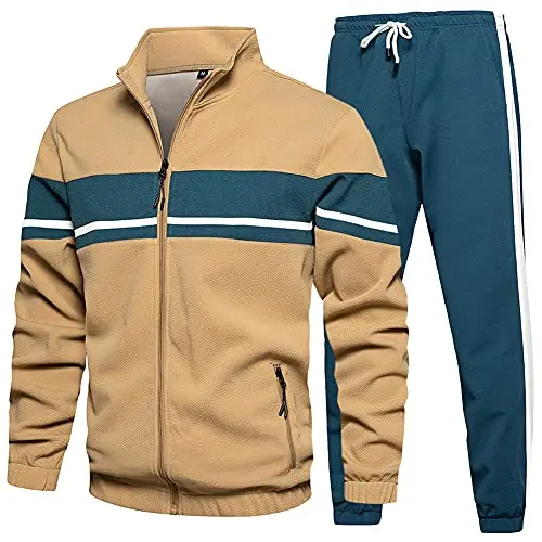

2022 New Custom Men's Sweat Suit 2 Piece Outfit Casual Contrast Sports Jogging Tracksuits Set For Men Hot Sale Amazon, Black/grey/khaki or oem
