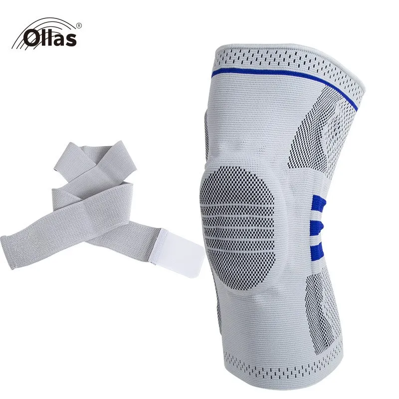 

Highquality Knee Support knee support brace adjustable basketball knee pads, Black&light grey