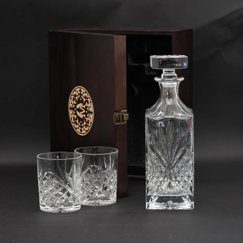 Wholesale Glassware Clear Crystal Cut High Quality Custom Whiskey