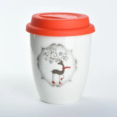 

Mikenda Creative Christmas cup gifts readily available coffee mug ceramic mug with silicone cover can be customized LOGO