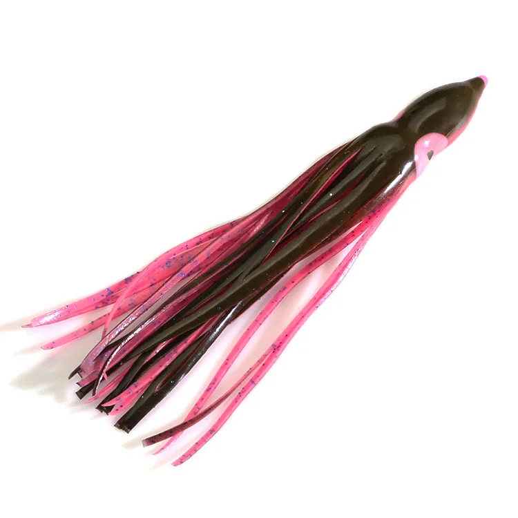 

Newbility 13cm Tuna Sailfish Baits Rubber Squid Skirts Soft Octopus Fishing Lures, All kinds of color can be made