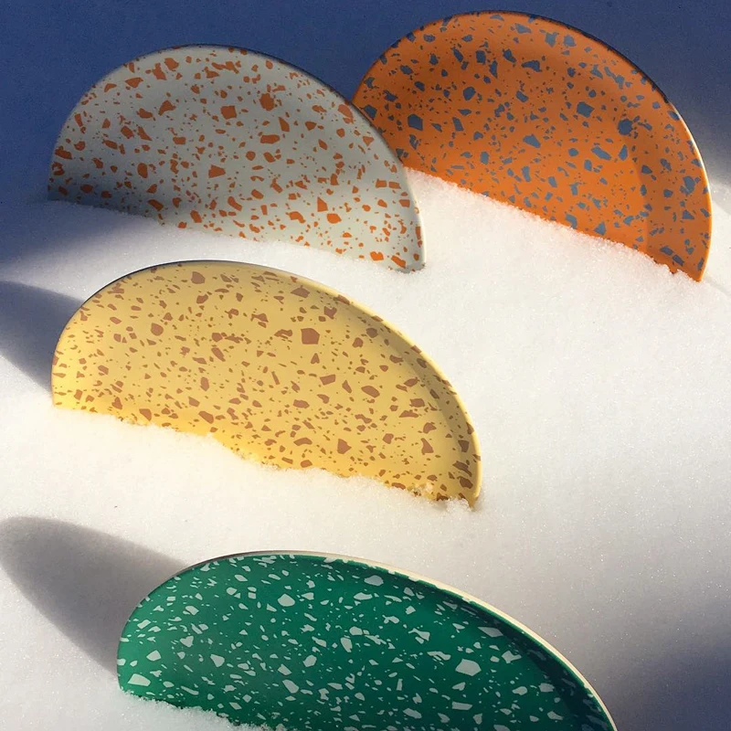 

Wholesale healthy free sample natural pure bamboo PLA powder light printing 21cm flat plate, Matte color or customized