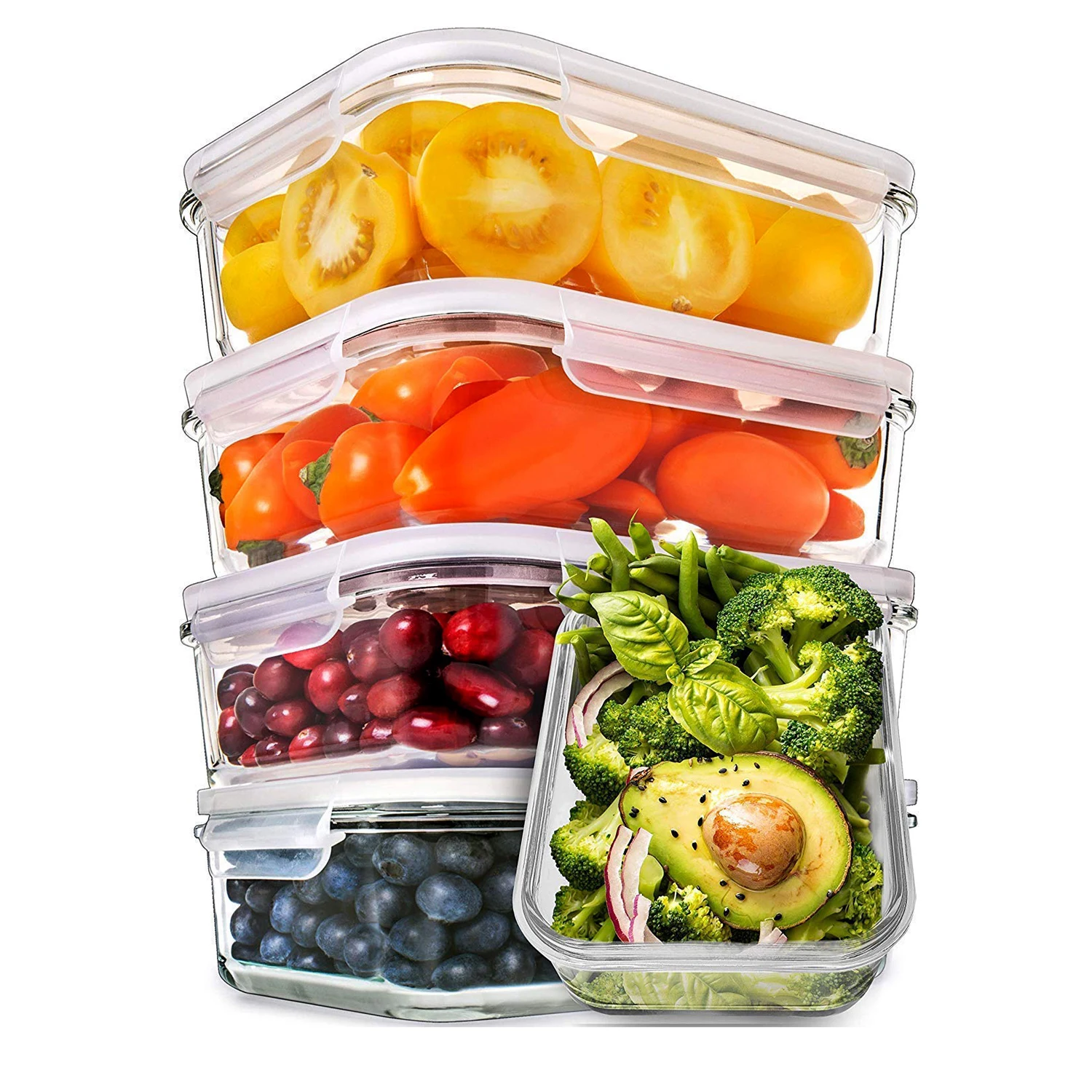 

takeaway box food storage containers with lids, Transparent