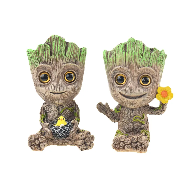 

Fish Tank Aquarium resin Decor Cartoon doll Ornaments Aquarium, Gray