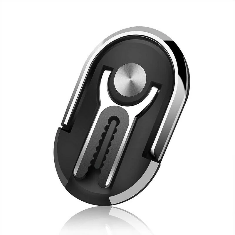 

Multipurpose Mobile Phone Holder 360 Degree Car Air Vent Grip Mount Stand Rotation Magnetic Finger Ring Phone Holder Bracket, Balck