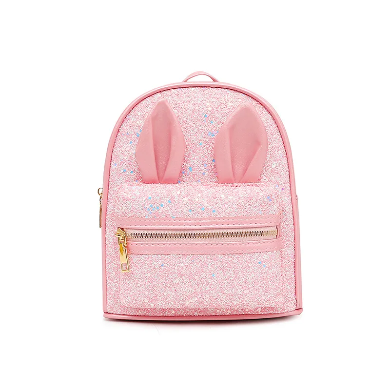 

Factory Wholesale 2021 New Fashion Backpack Long Ears Cute Cartoon Bag Children School Bag, Pink+rose red+blue+light pink+green or customized