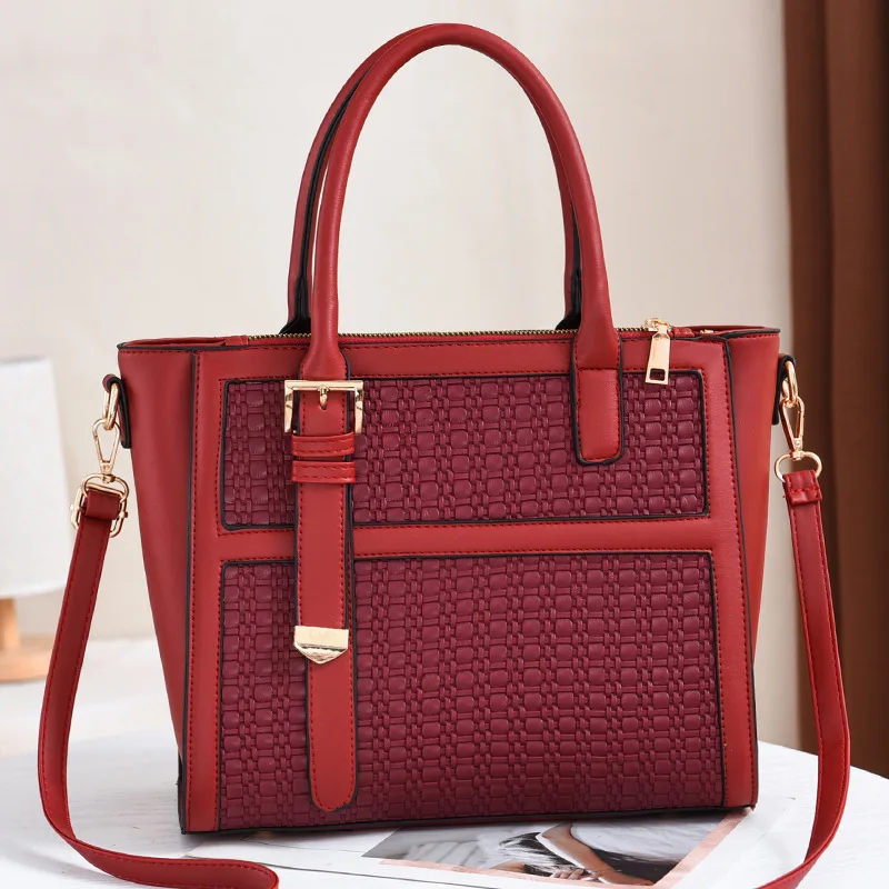 

wholesale Fashion pu leather crossbody women shoulder ladies hand bag women weaving pattern handbags, 6colors