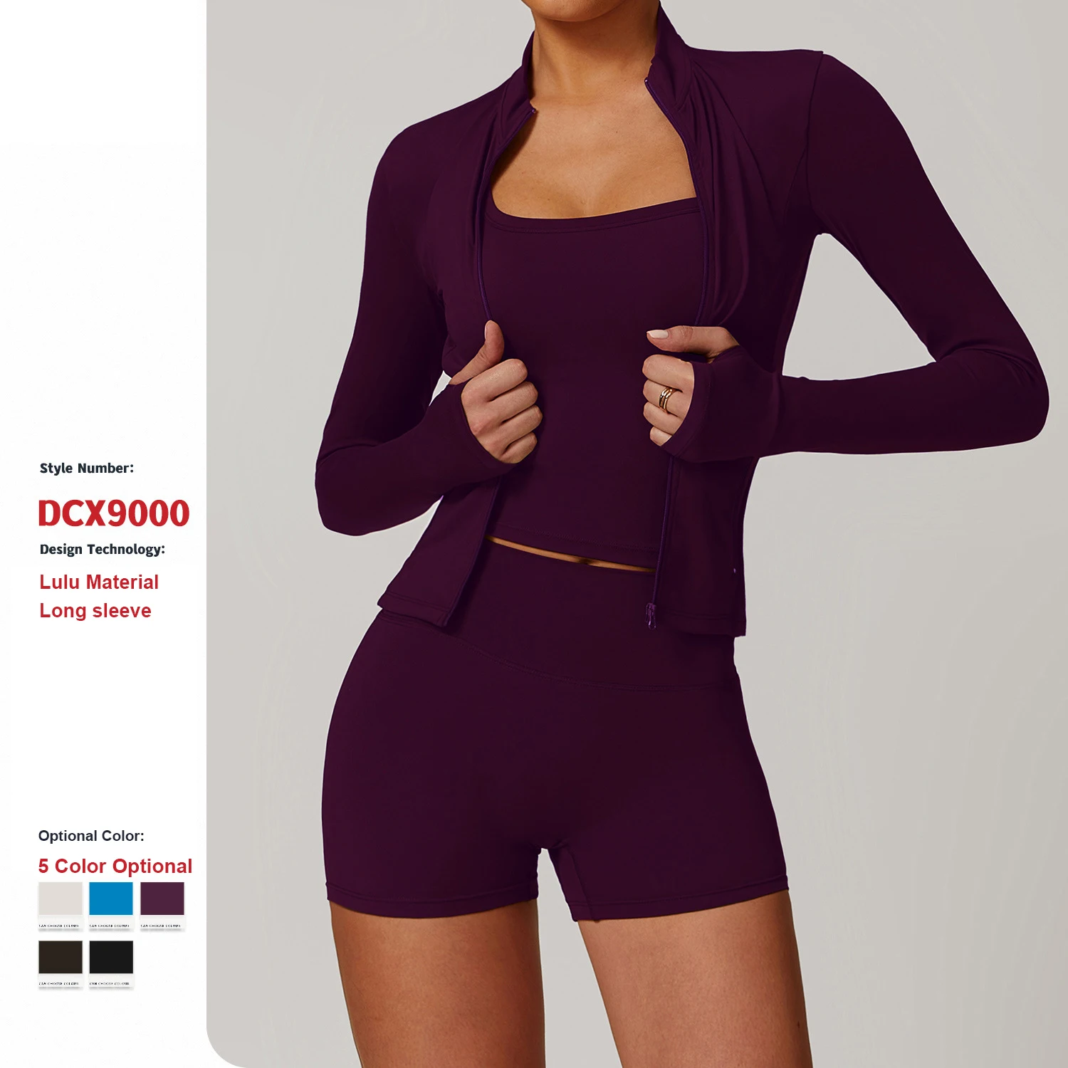Autumn Winter Quick-Drying Zipper Long Sleeve Outdoor Workout Yoga Wear Gym Training Running Tops Women Sports Fitness Jackets